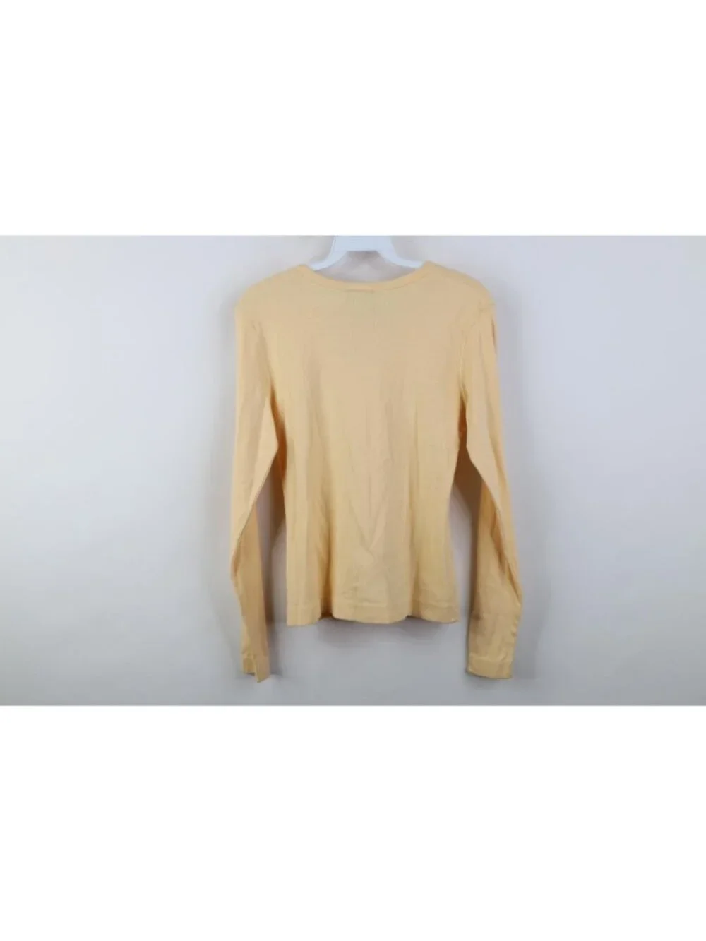 Deadstock Vtg 90s Babydoll Womens Medium Ribbed Cropped Knit Long Sleeve T-Shirt